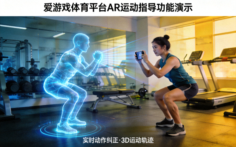 爱游戏体育平台AR运动指导功能演示 - 虚拟教练在真实环境中指导动作