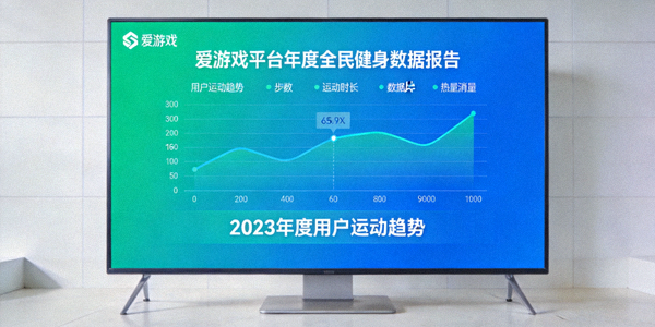 爱游戏平台发布年度全民健身数据报告 - 大屏幕展示用户运动趋势图表