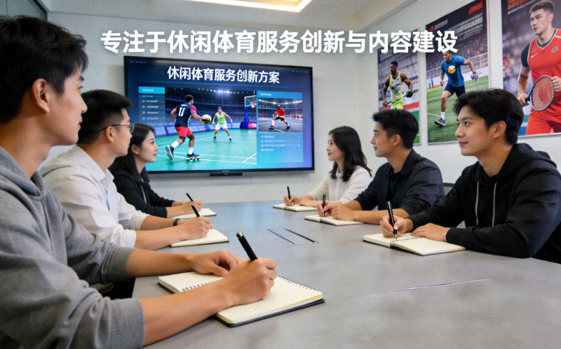 爱游戏体育团队讨论会议场景 - 专注于休闲体育服务创新与内容建设