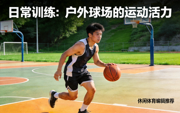 户外球场上的运动者进行日常训练 - 休闲体育编辑推荐图