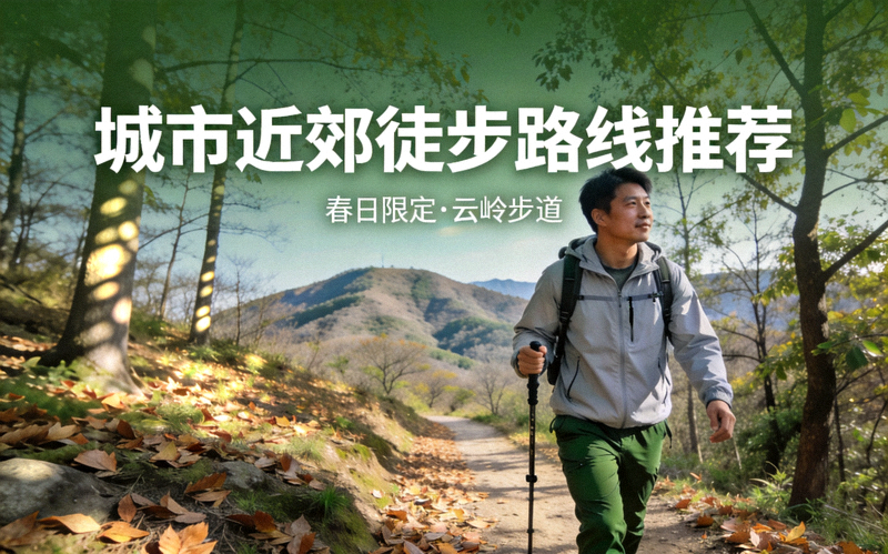 徒步者沿着山间小径前行 - 城市近郊徒步路线推荐配图