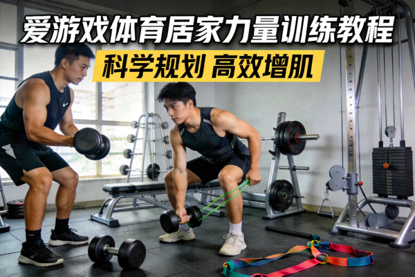 健身爱好者在室内进行力量训练 - 爱游戏体育居家训练教程配图