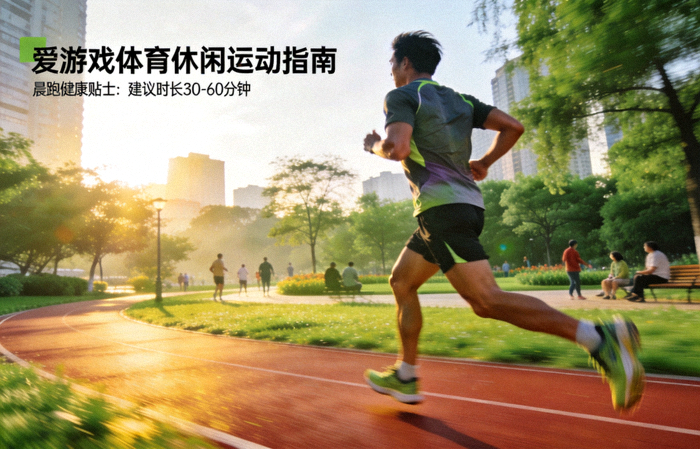 跑者在城市公园晨跑 - 爱游戏体育休闲运动指南内容场景